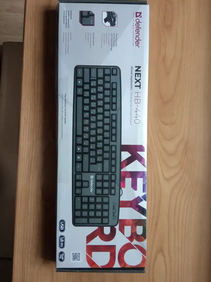 Продам новую проводную клавиатуру USB Defender next HB-440, фотография 1