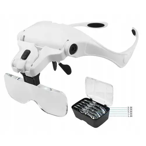 Очки лупа с подсветкой и со сменными линзами, фотография 1