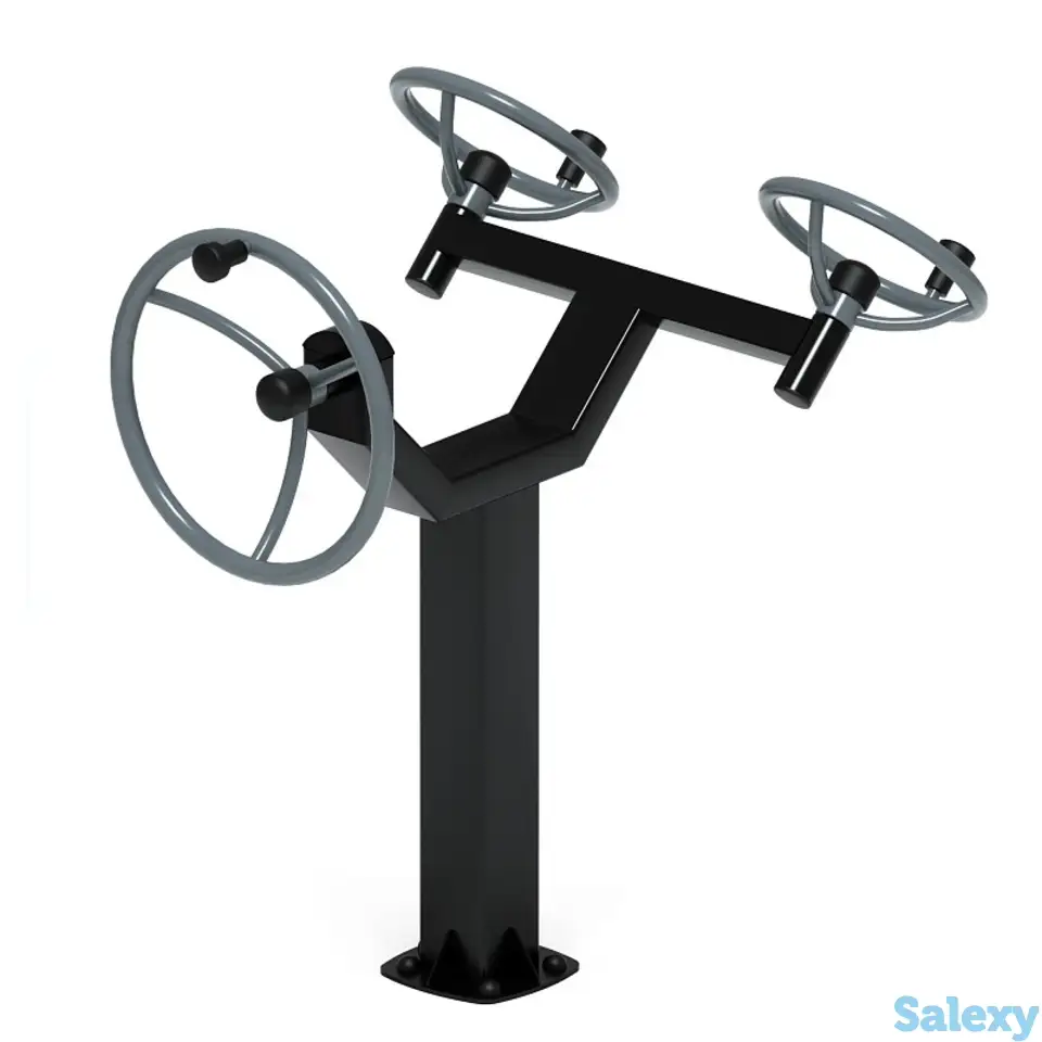 Рули (положение сидя) серый - уличный тренажер - ст 104-13, фотография 2