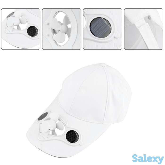 Кепка с вентилятором на 2х солнечных батареях., фотография 4