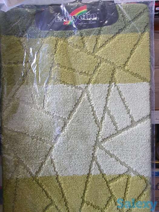 Коврик зеленого цвета для ванны Турция, комплект двойка 100 на 60 см, фотография 1