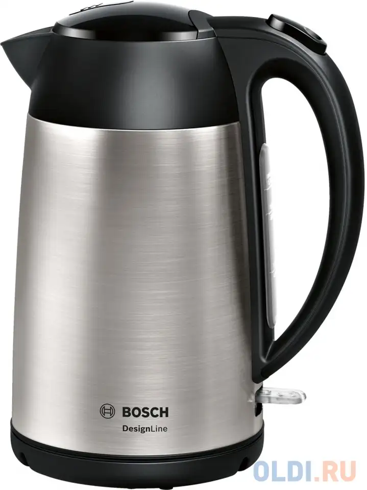 Чайник электрический bosch twk3p420 1.7л. 2400вт черный (корпус: нержавеющая сталь), фотография 1