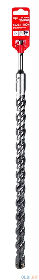 Бур elitech 1820.111800 по бетону д=25мм дл=460мм (1пред.) для перфораторов, фотография 1