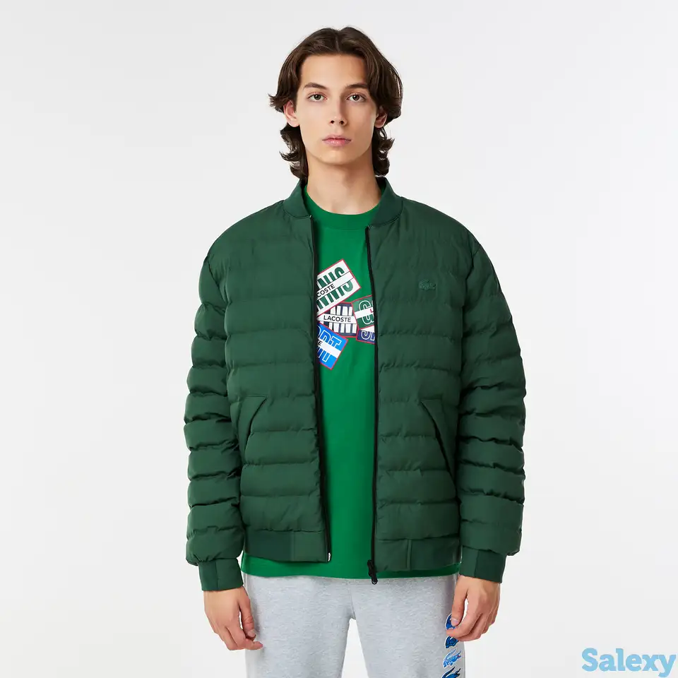 Мужская стёганная куртка lacoste на молнии, фотография 1