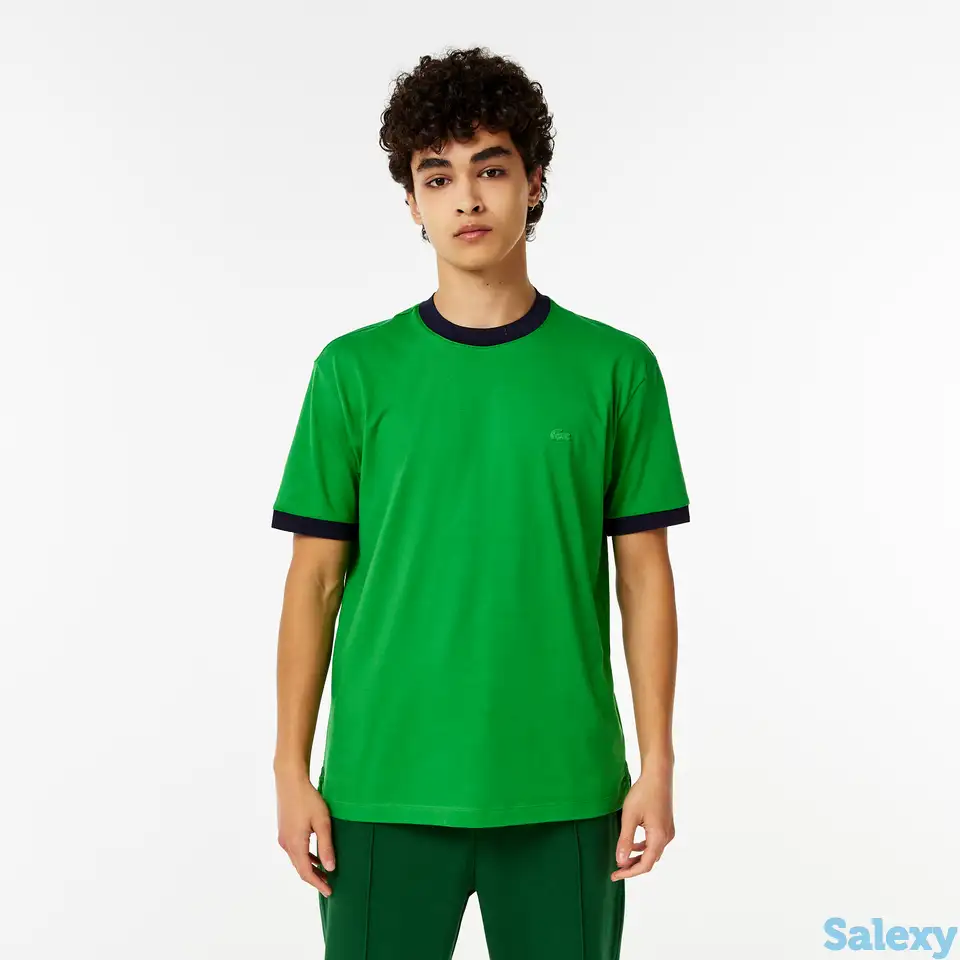 Мужская хлопковая футболка lacoste unisex, фотография 1