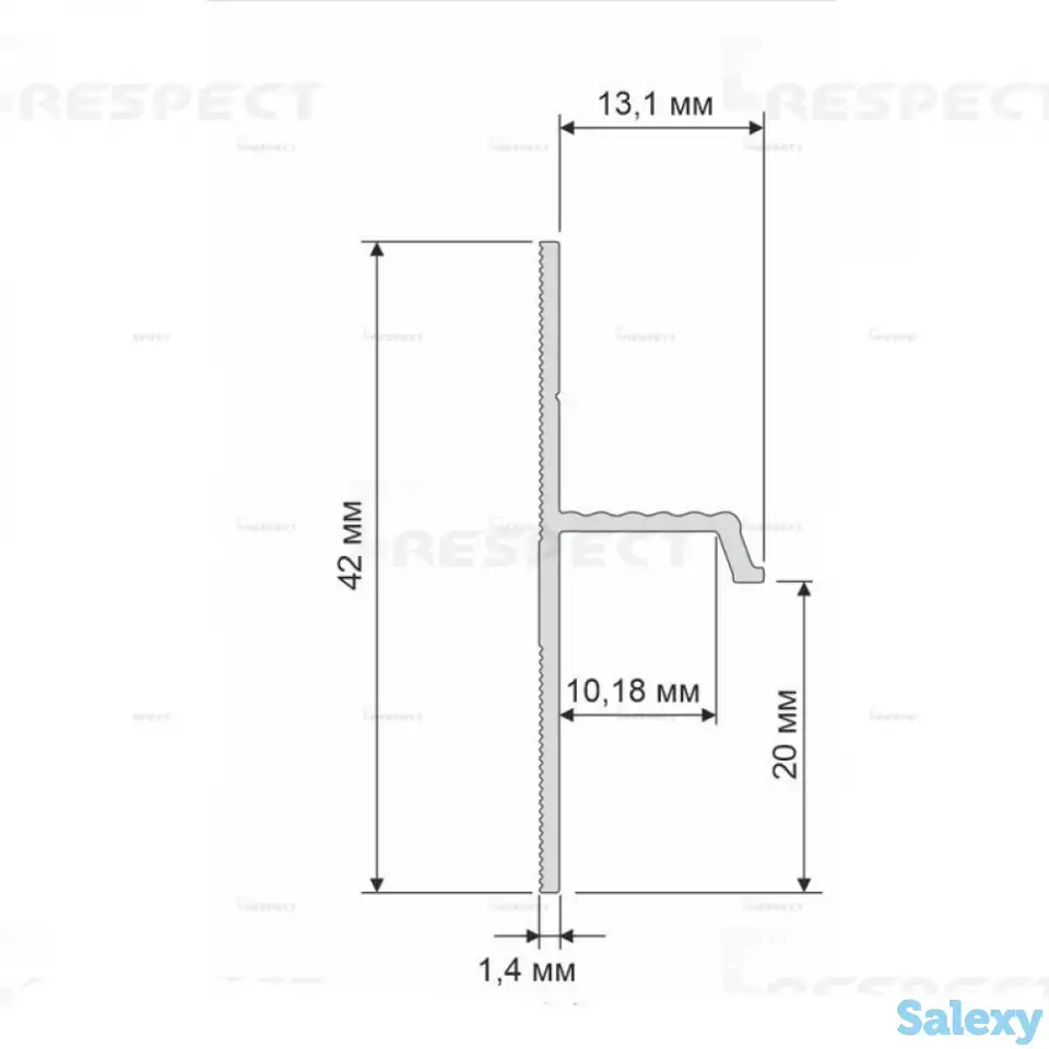 Теневой плинтус анодированный, фотография 4