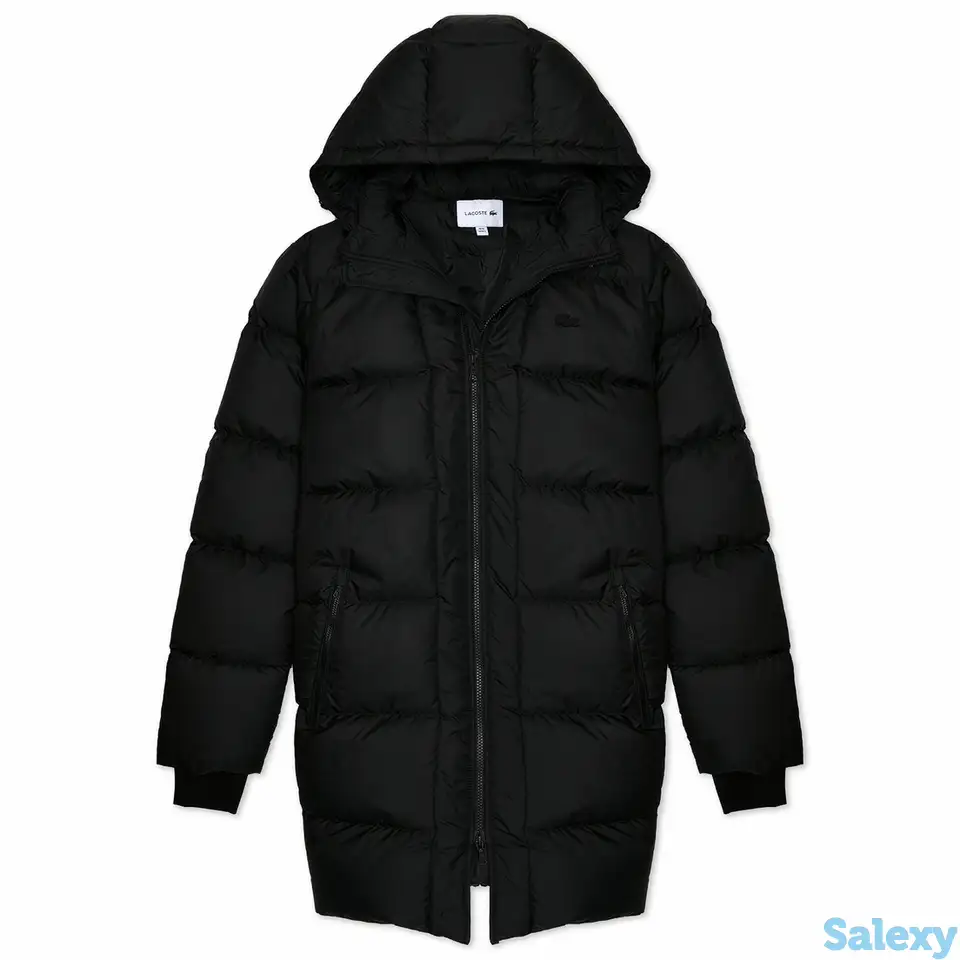 Мужская утеплённая куртка lacoste с отстёгивающимся капюшоном, фотография 1
