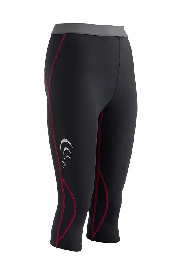 Термобрюки goldwin c3fit wmn 3/4 compression dark grey, фотография 19