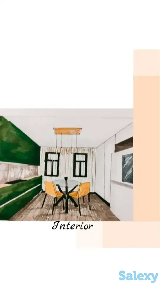 Интерьерный скетчинг с нуля курсы рисования, фотография 4