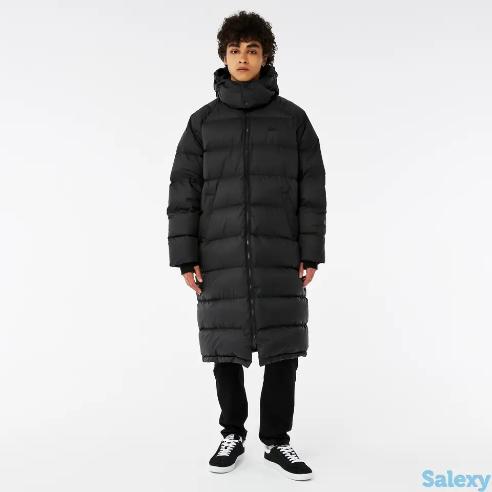 Мужская утеплённая куртка-парка lacoste ниже колена, фотография 1
