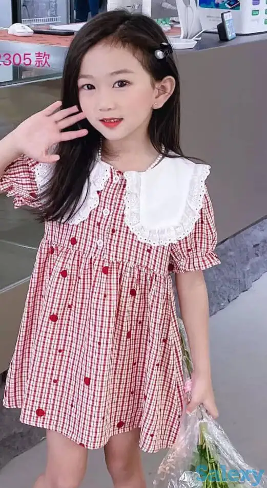 Платье в клетку с воротником ОПТОМ, фотография 3