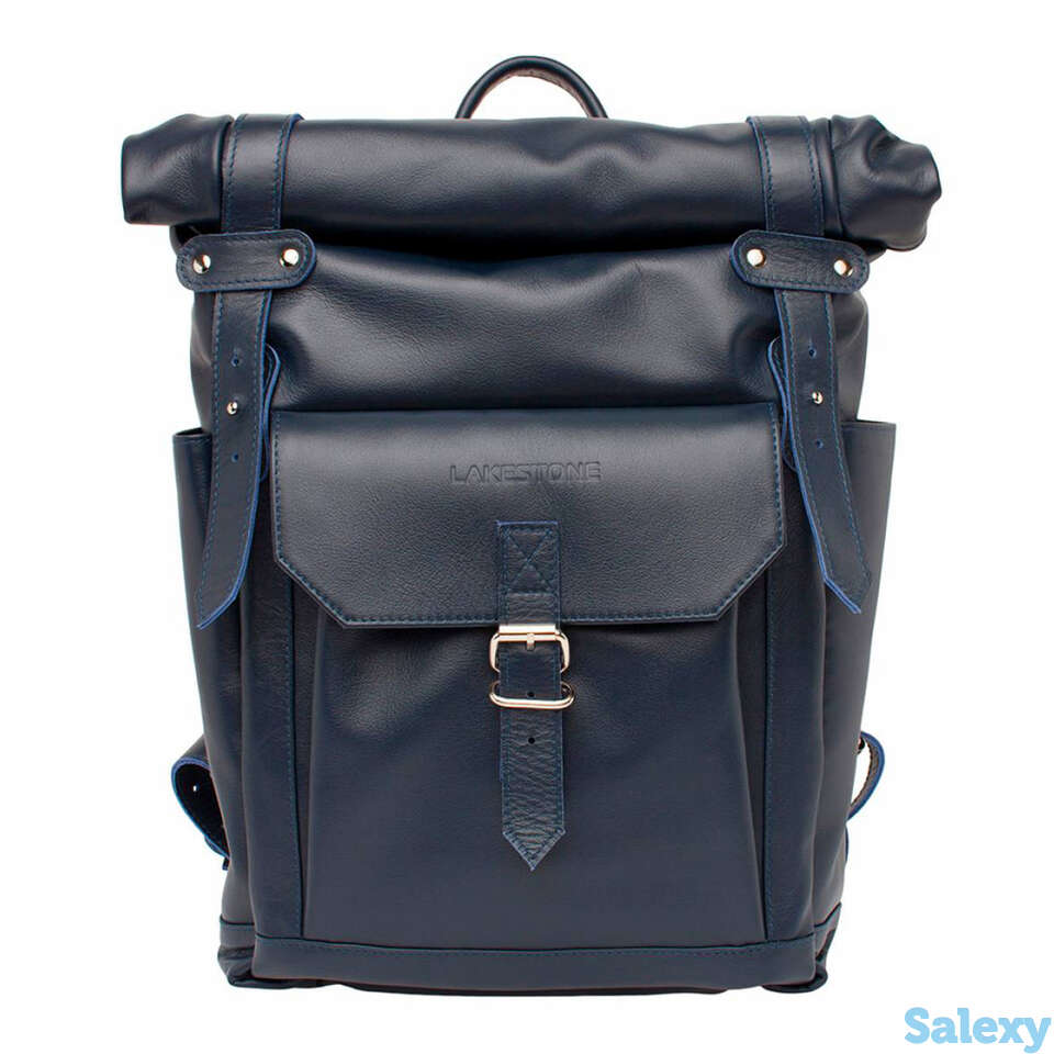 Кожаный рюкзак для ноутбука eliot dark blue, фотография 2