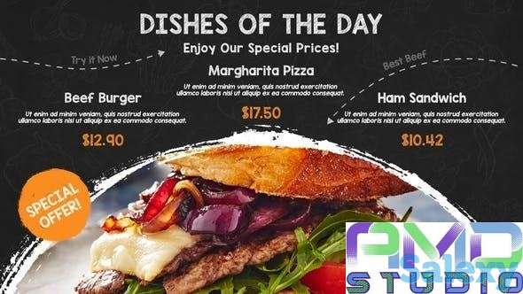 Заказать видеоролик для рекламы кафе или ресторана. Видеоменю. (FOOD_35), фотография 1