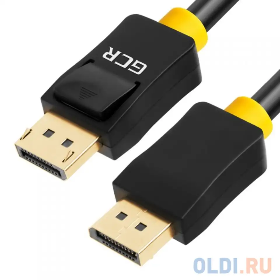 Кабель displayport 10м green connection gcr-dp2dp-10.0m круглый черный, фотография 1