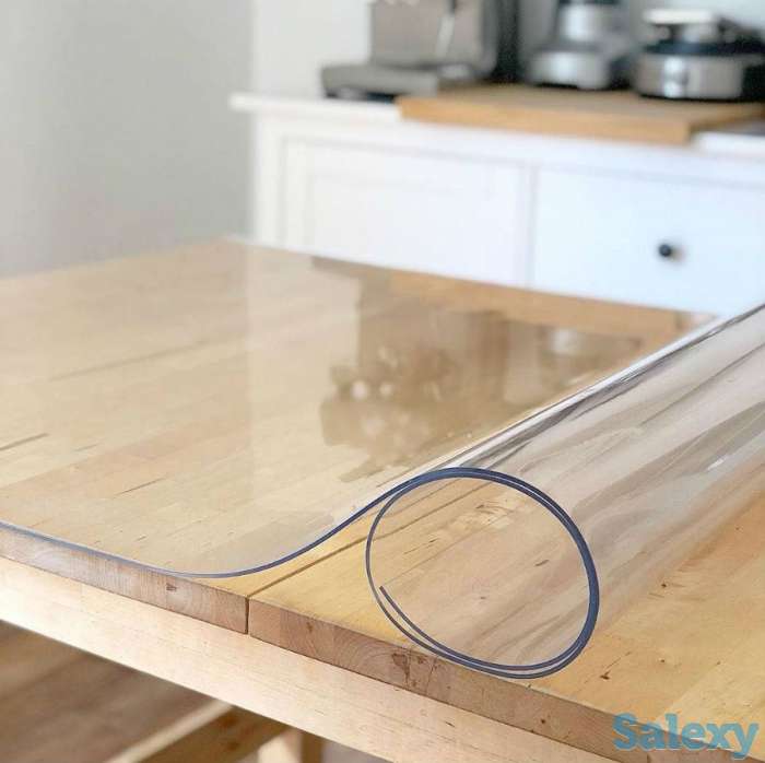 Скатерть Клеенка прозрачная, гибкое стекло, силиконовая 1.5 мм 1,0 v, фотография 2