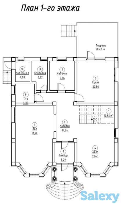 Эскизный проект дома за 900тг кв/м, фотография 2