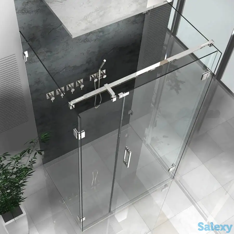 Стеклянные перегородки, Душевые кабины, Перила и ограждения Козырьки из стекла,, фотография 3