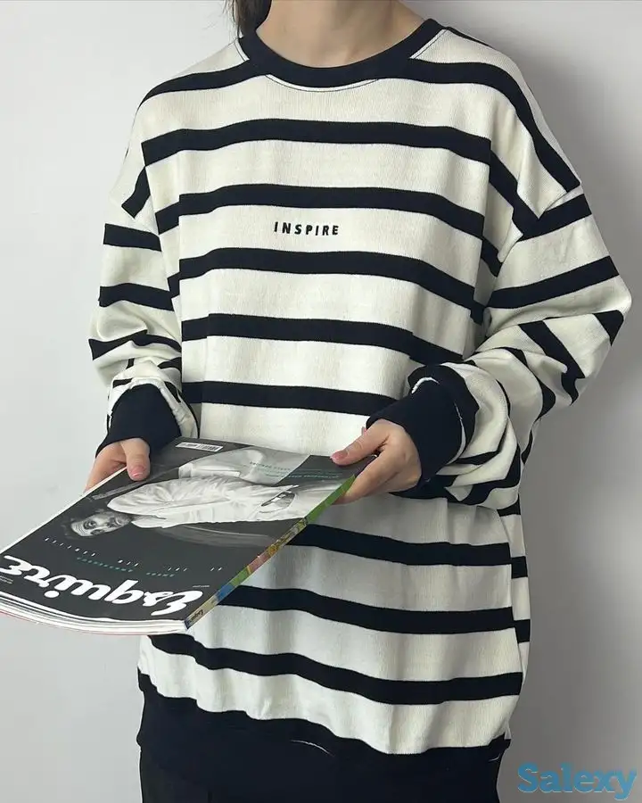 Свитер в полоску для парней и девушек, фотография 2