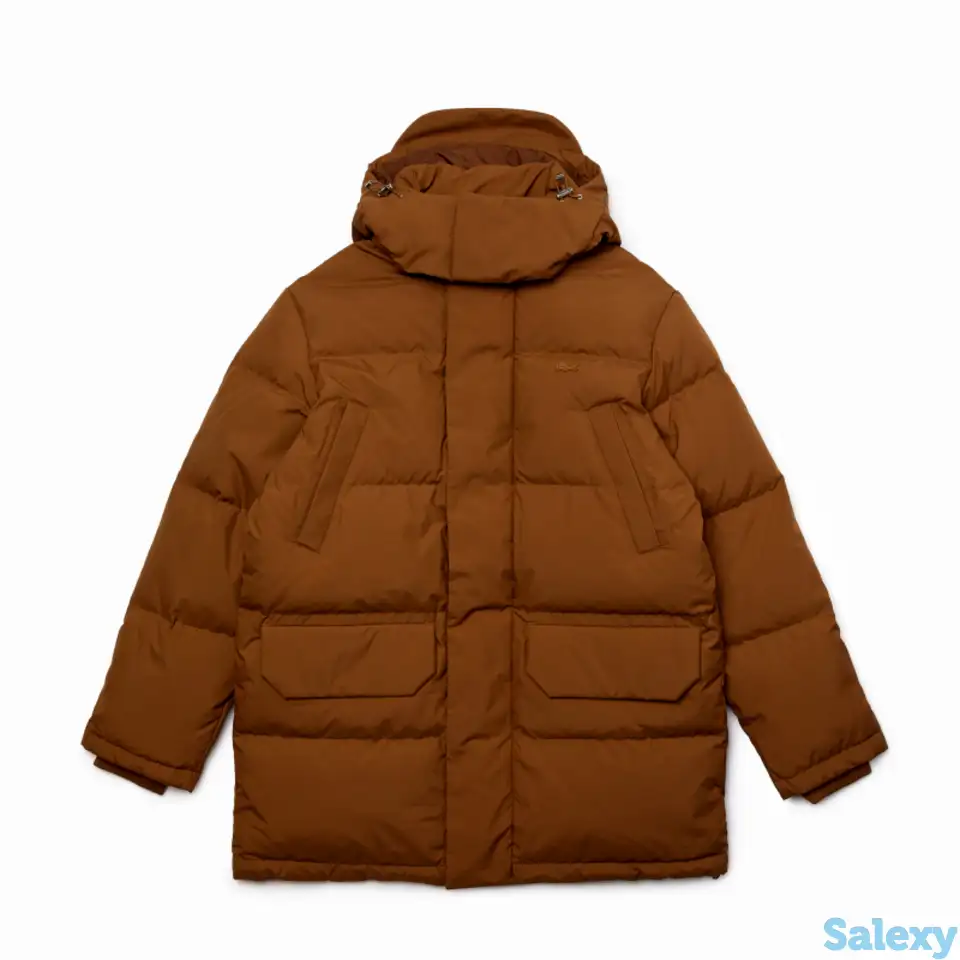 Мужской пуховик lacoste с капюшоном, фотография 1