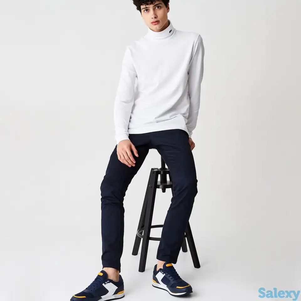 Мужская водолазка lacoste turtle neck из эластичного органического хлопка, фотография 1