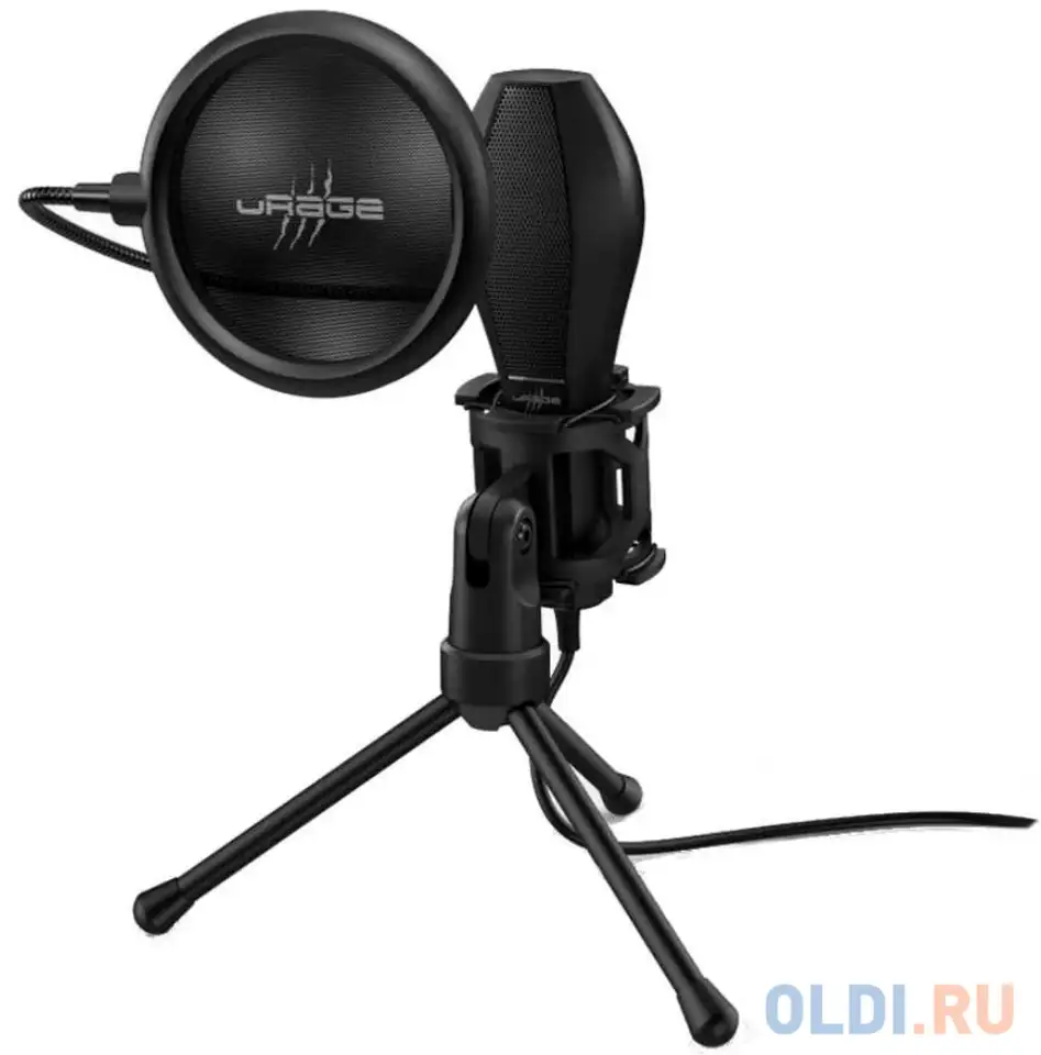 Микрофон проводной hama stream 400 plus 2м черный, фотография 1