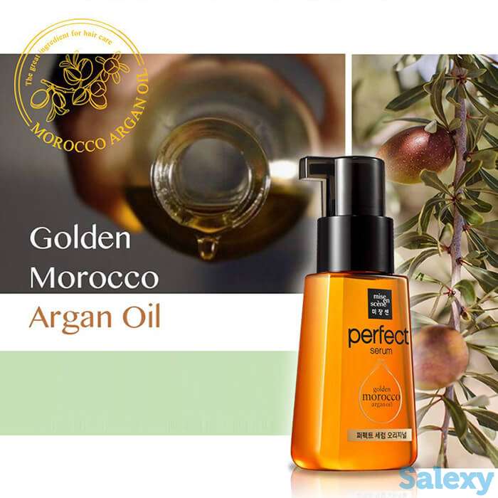 Сыворотка для волос mise-en-scène perfect serum golden morocco argan oil original, фотография 3
