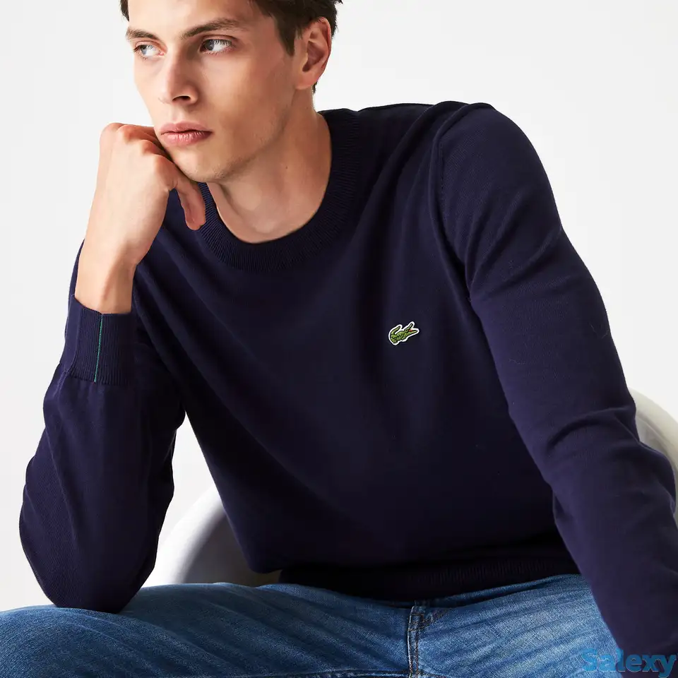 Мужской свитер lacoste crew neck из органического хлопка, фотография 1