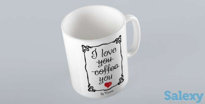 Кружечки с милыми валентинками. Печать на кружках любых рисунков., фотография 1