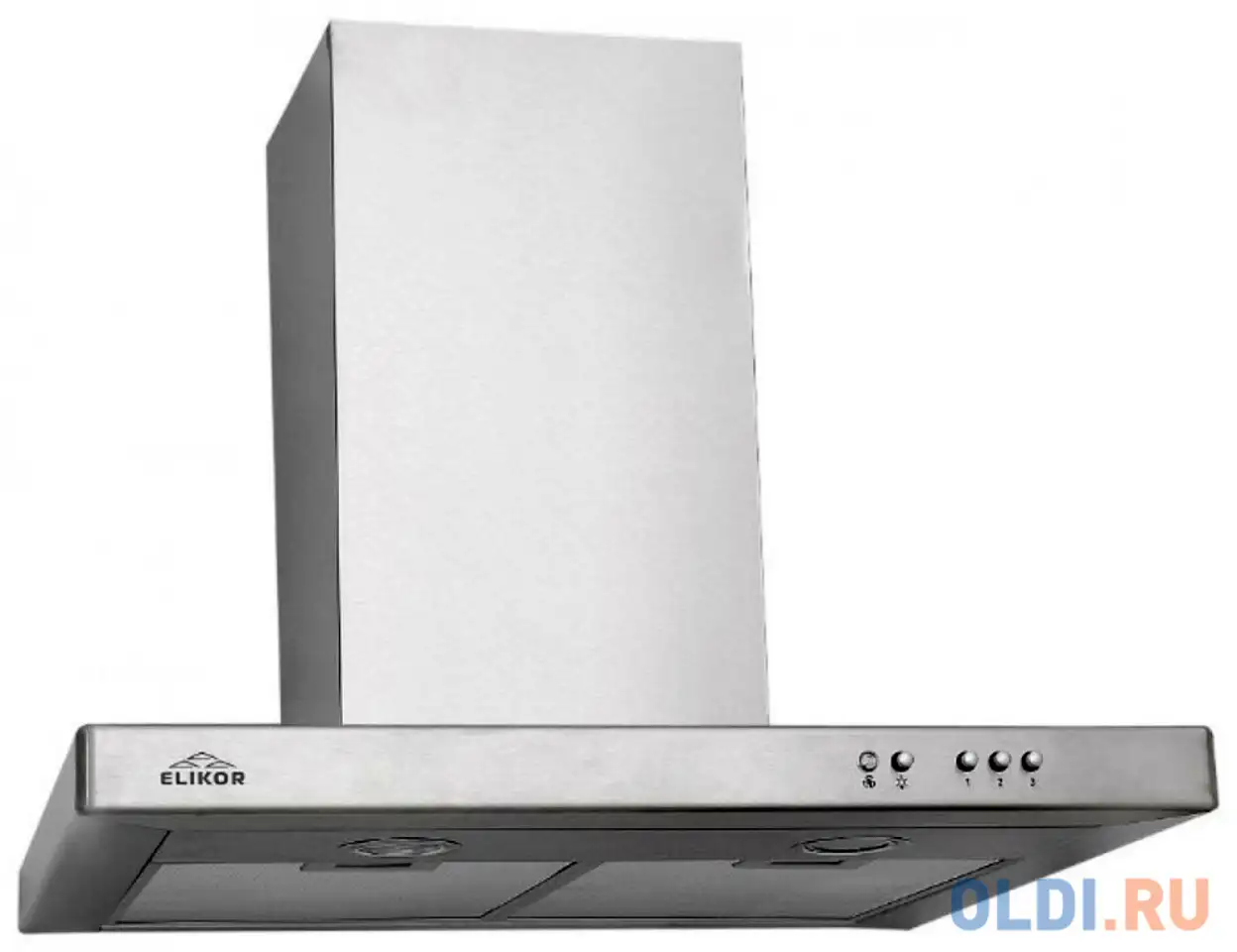 Вытяжка каминная elikor квадра серебристый 60н-430-к3д, фотография 1