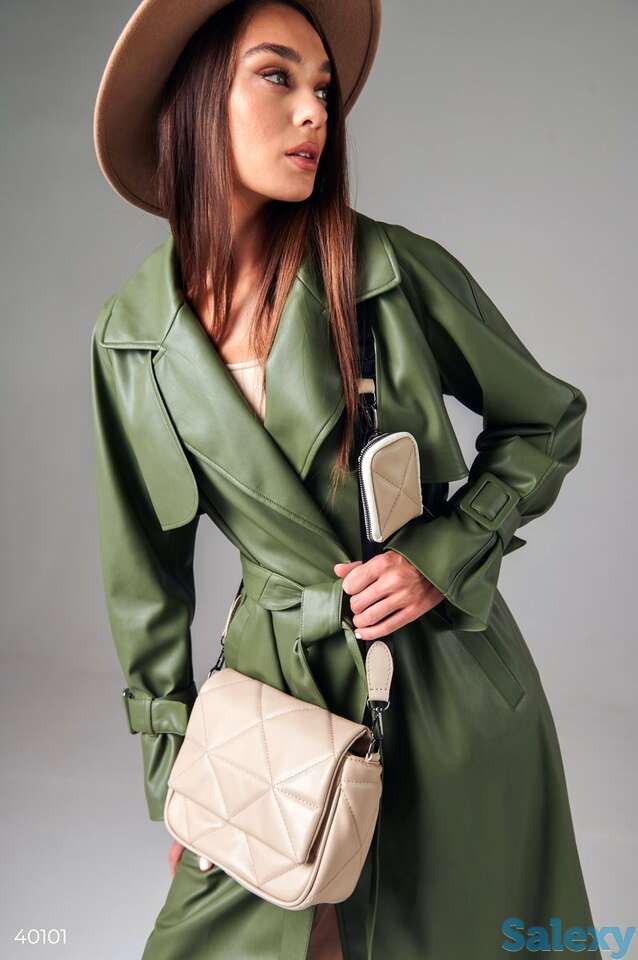 Бежевая стеганая сумка кроссбоди, фотография 1