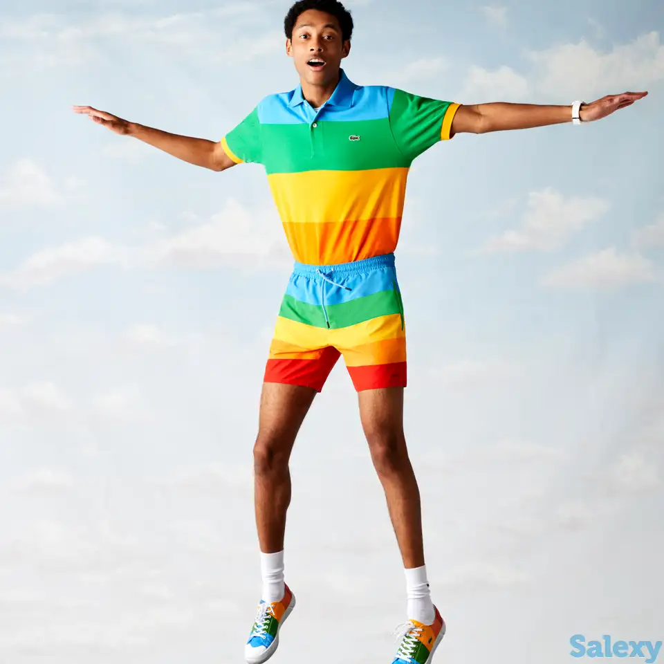 Купальные мужские шорты lacoste x polaroid, фотография 1