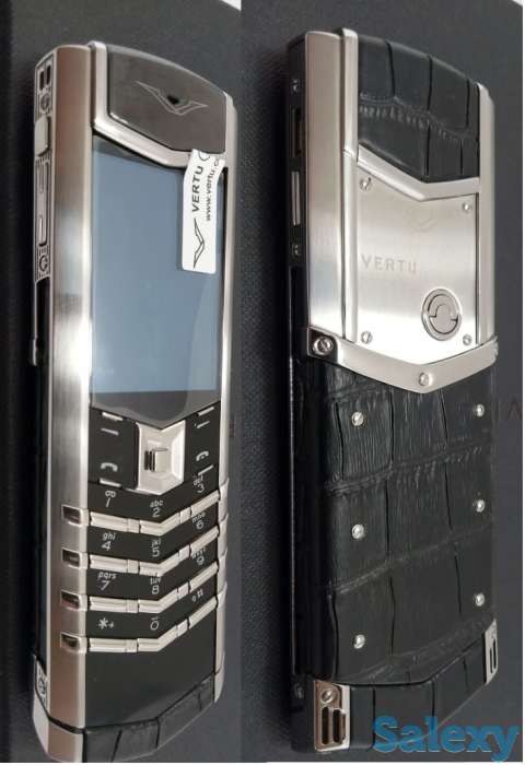 Верту Vertu Signature S Design Crocodile Silver Black реплика, фотография 1