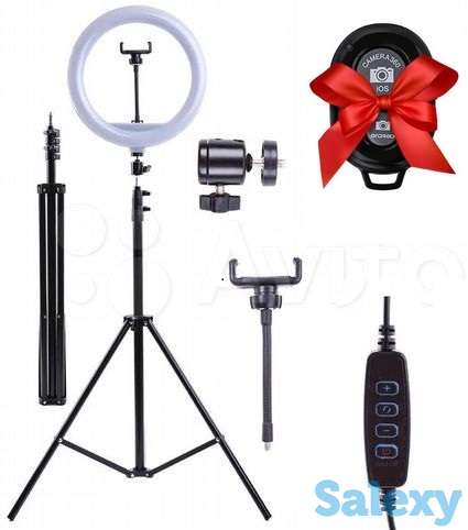 Продам кольцевую лампу 30 см со штативов 2 м. + Bluetooth пульт в подарок, RFL LED 028, фотография 1