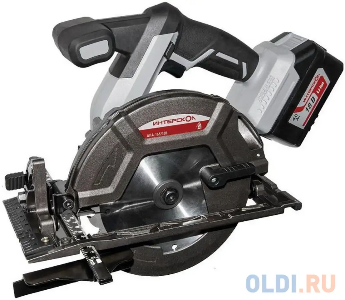 Дисковая пила интерскол дпа-165/18в 165мм, фотография 1