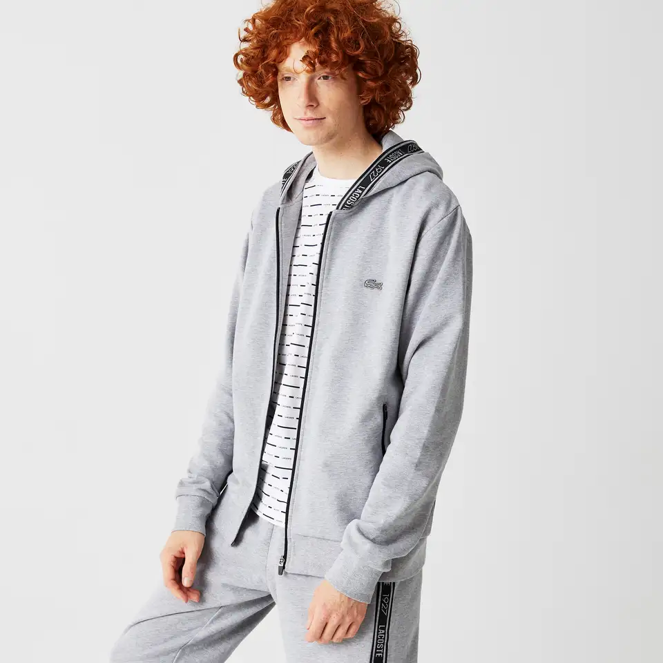 Мужская толстовка lacoste на молнии с капюшоном, фотография 1
