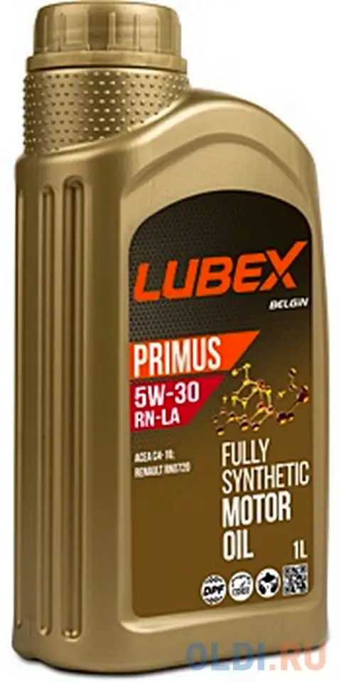 L034-1328-1201 lubex синт. мот.масло primus rn-la 5w-30 c4 (1л), фотография 1