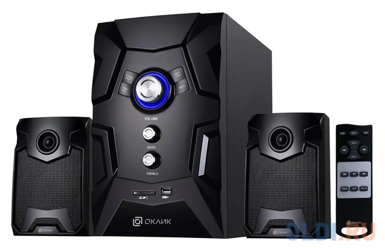 Колонки oklick ok-441 2.1 черный 50вт, фотография 1