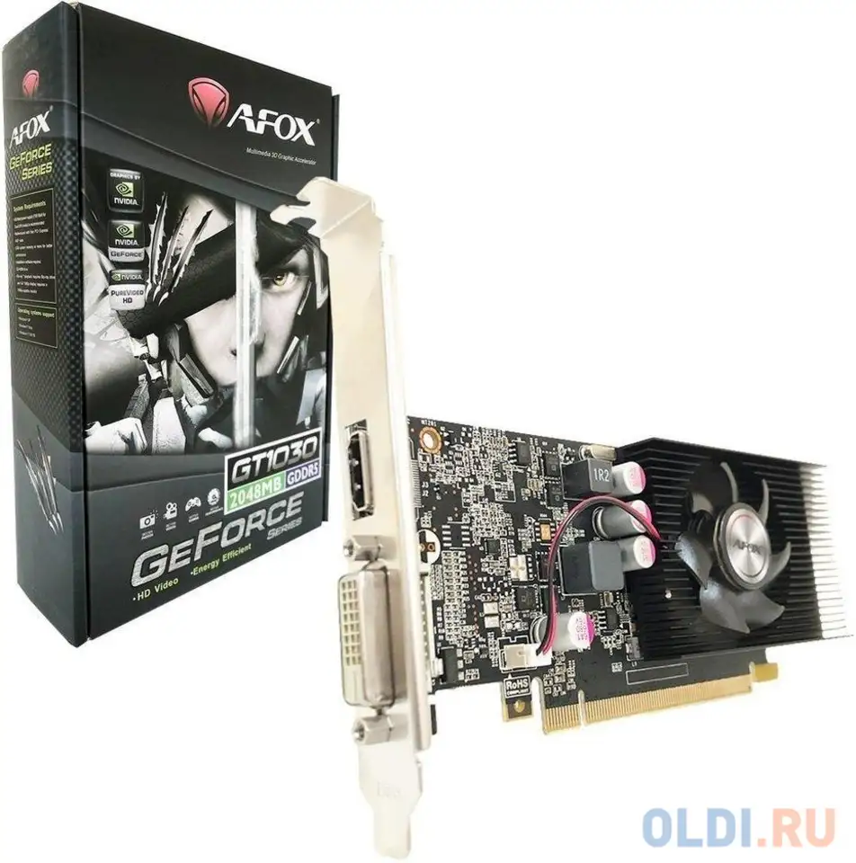 Видеокарта afox geforce gt 1030 af1030-2048d5l7 2048mb, фотография 1