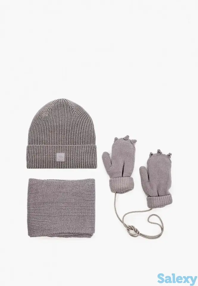 Шапка, шарф и варежки happy baby, фотография 1