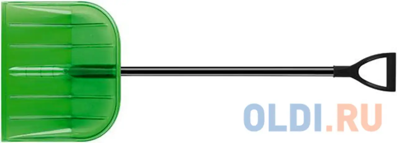 Fit рос лопата для уборки снега профи поликарбонатная, алюминиевый черенок, средняя, фотография 1