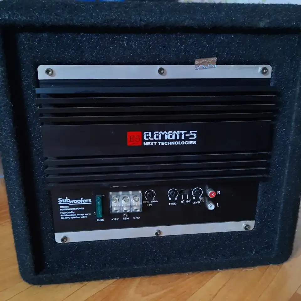 Сабвуфер автомобильный активный 5 элемент звук автозвук, фотография 3