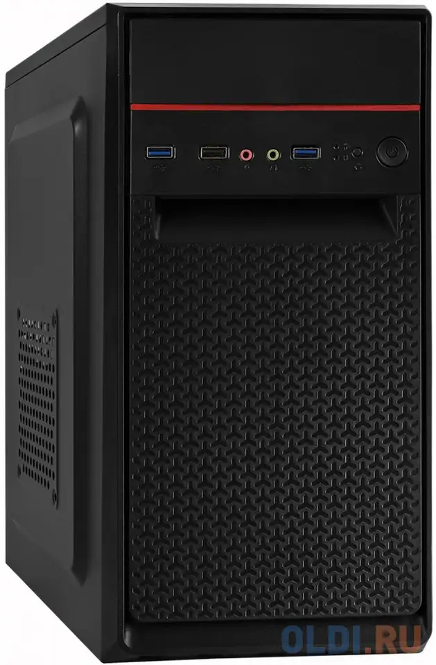 Корпус microatx exegate ex283060rus без бп чёрный, фотография 1