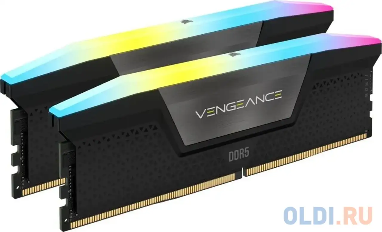 Оперативная память для компьютера corsair vengeance rgb dimm 32gb ddr5 5600, фотография 1