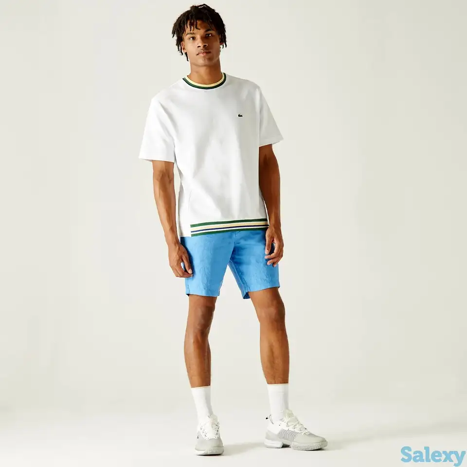 Мужские льняные шорты lacoste regular fit, фотография 1