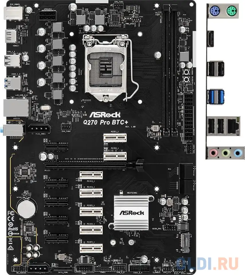 Материнская плата asrock q270 pro btc+, фотография 1