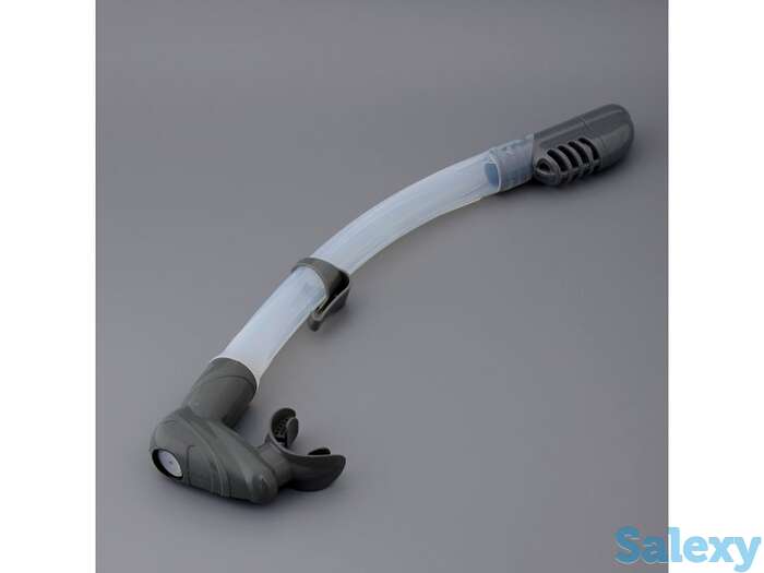 Трубка подводная sargan агидель (прозрачный силикон) серая стальная, фотография 1