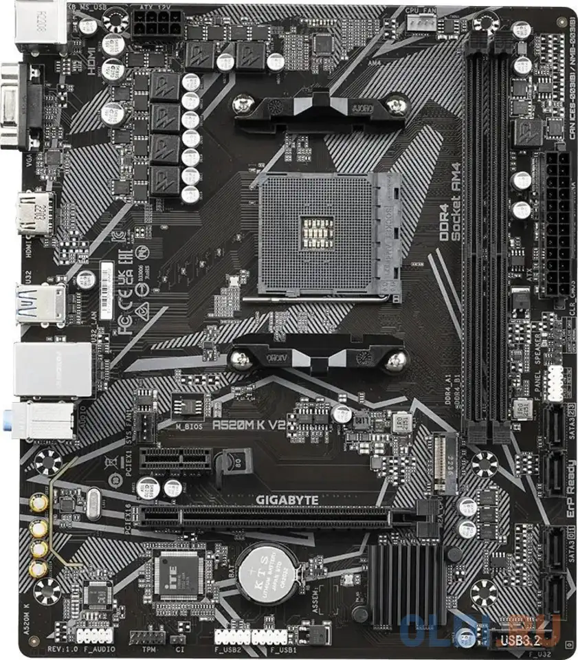 Материнская плата gigabyte a520m k v2, фотография 1