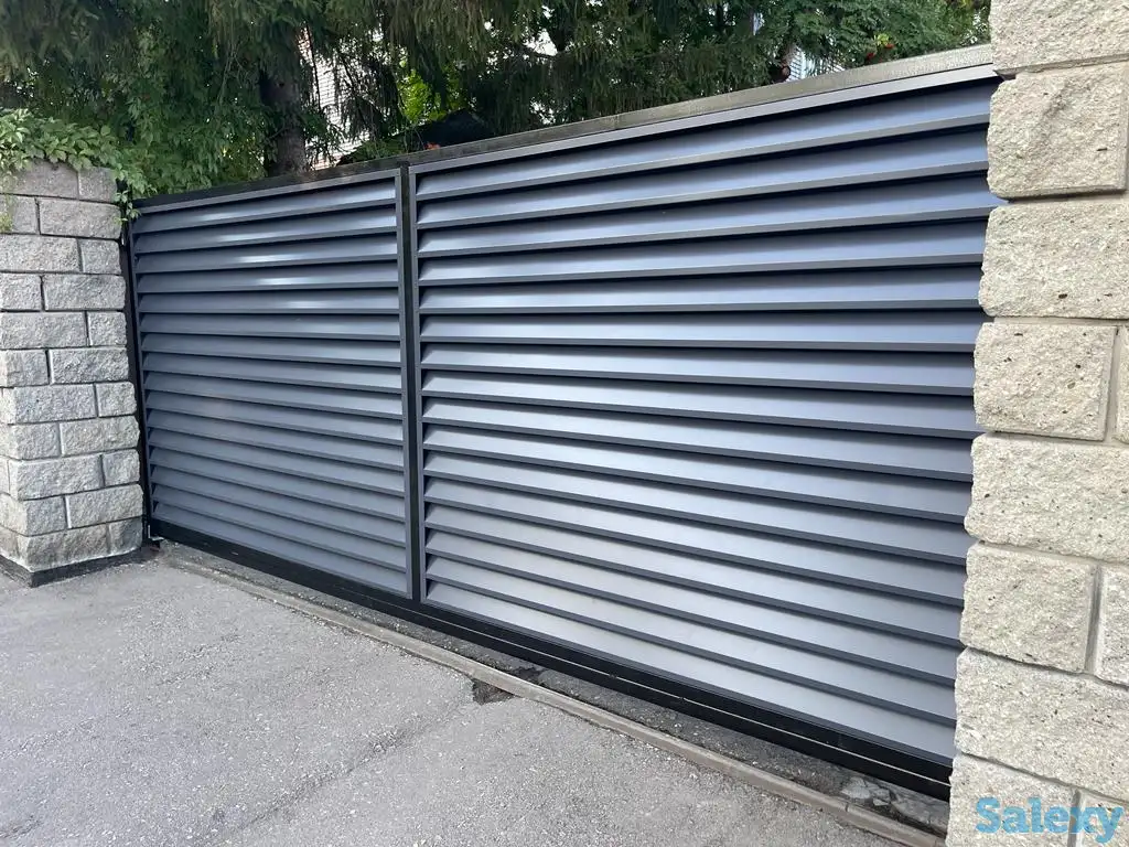 Жалюзийные ворота, калитки, заборы, фотография 9