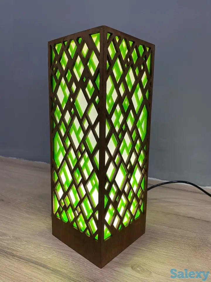 Зелёный Интерьерный светильник - ночник, фотография 7