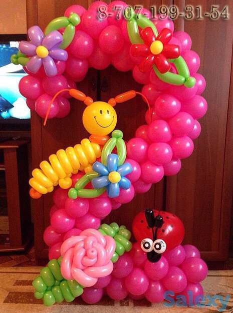 Оформление шарами Астана Шарики на выписку из роддома открытие магазина день рождения юбилей свадьбу и другие торжества, фотография 4